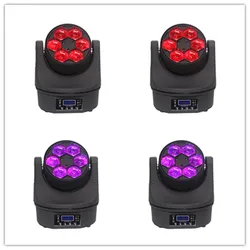 4 pieces rgbw led 4in1 moving head LED beam flower moving head rgbw b-eye led mini beam moving head 6*15w