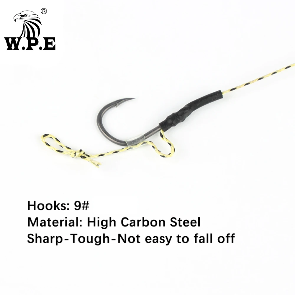 W.P.E European carp fishing tackle hair 1 set	handmade fishing accessories 40g-80g Leader Core Line For fishing Group рыбалка
