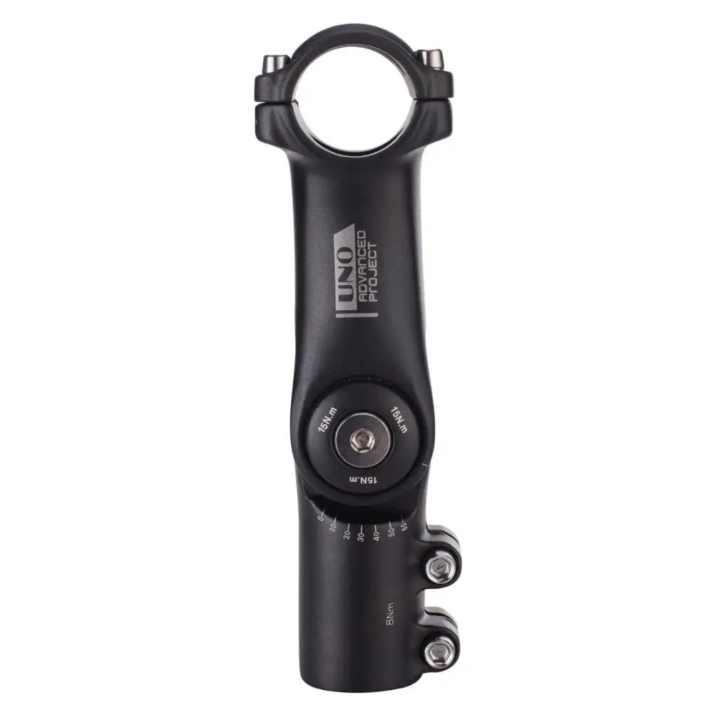 UNO Adjustable Angle Bicycle Stem Riser 25.4/31.8mm Handlebar Stem Aluminum Alloy Front Fork Stem Mountain Bike Accessories Stem