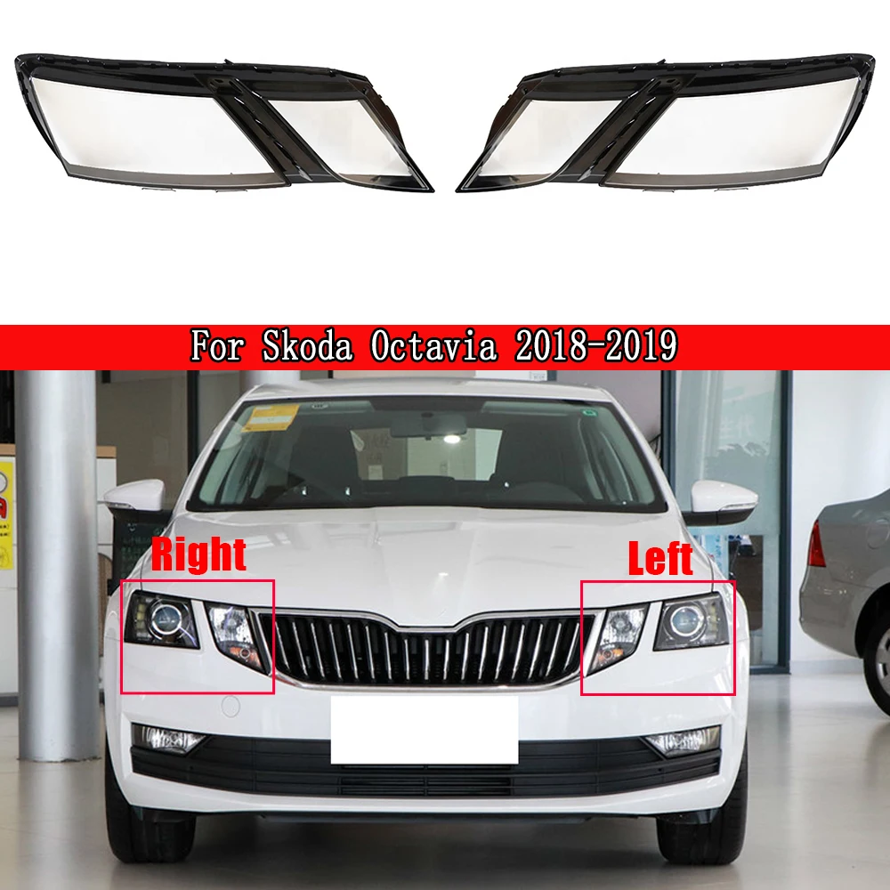 

Car Headlight Lens For Skoda Octavia 2018 2019 Car Headlamp Lens Auto Shell Cover