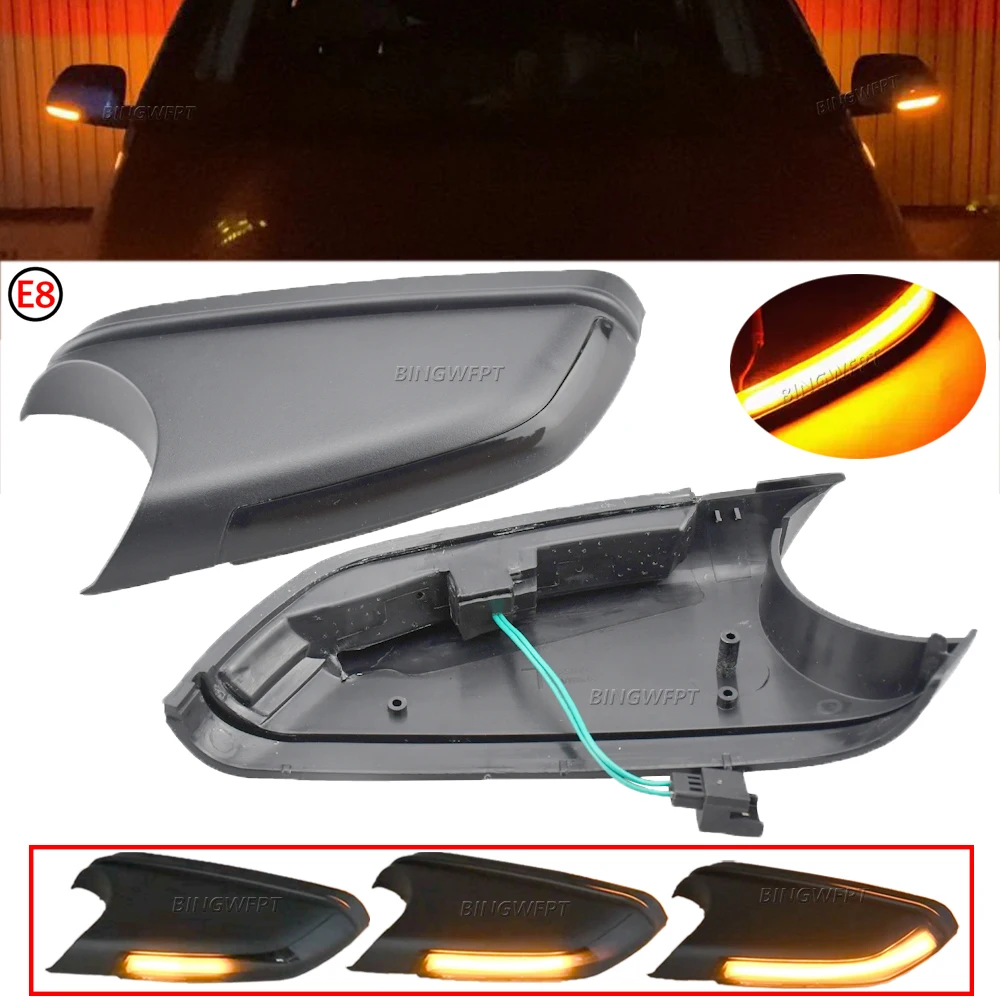 2PCS For Volkswagen Polo mk4 9N3 FL Vento Skoda Octavia Led Side Wing Mirrors Dynamic Turn Signal Light Indicator Repeater Lamps