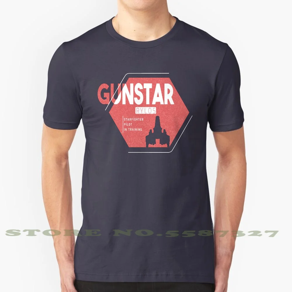 

Тренировочная футболка Gunstar Pilot из 100% чистого хлопка, последний Звездный истребитель Алекс роген гунстар рилос научная фантастика 80-х