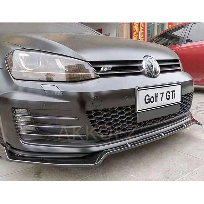 FOR GOLF 7.5 MK7 / 7.5 RLINE/GTi/R spoiler bumper diffuser front lip body kit ABS material 3-stage for Volkswagen