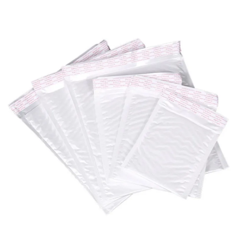 10Pcs White Self-adhesive Bubble Bag Gift Packaging Shockproof Bubble Film Book Mailing Envelope Bag