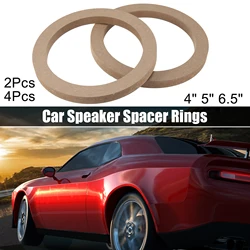 Uxcell 2/4Pcs 4 Inch 5 Inch 6.5 Inch Car Speaker Mounting Spacer Rings Adapter Bracket Subwoofer Holder Plate Wood Universal