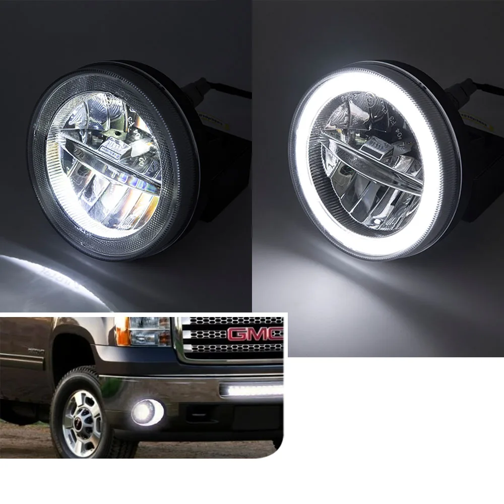 2Pcs LED DRL Daytime Running Fog Light for GMC Sierra 1500 2500HD  3500HD 2007-2013 driving light