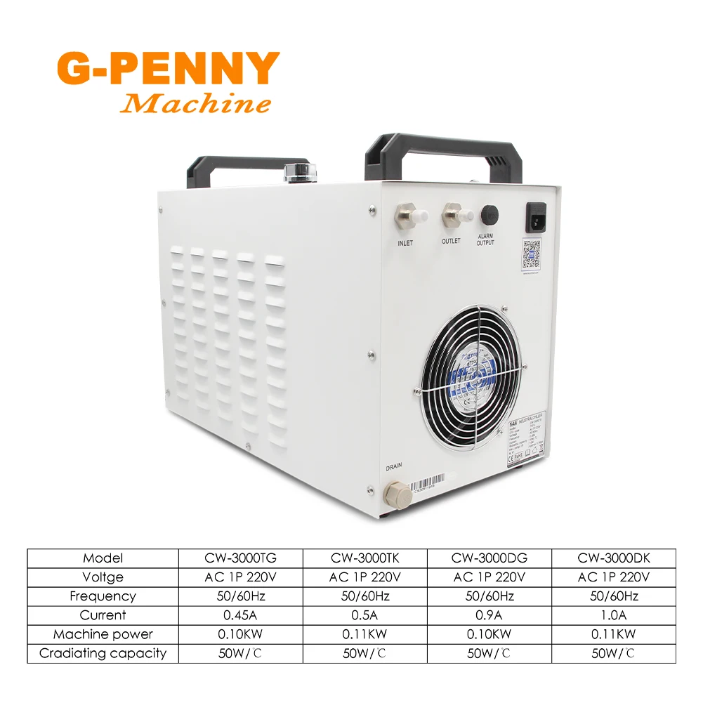 Imagem -03 - Bomba de Refrigeração de Água Industrial Chiller de Água para Co2 Gravação a Laser Máquina de Corte de Refrigeração Cw3000 Dg110v Tg220v 380v