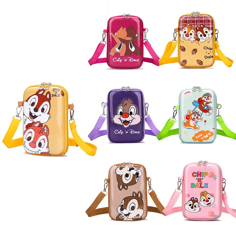 Disney 3D Crossbody กระเป๋าเด็กใหม่การ์ตูนชิป Dale Kawaii เด็กกระเป๋าสะพายเด็กน่ารักกระเป๋าสตางค์