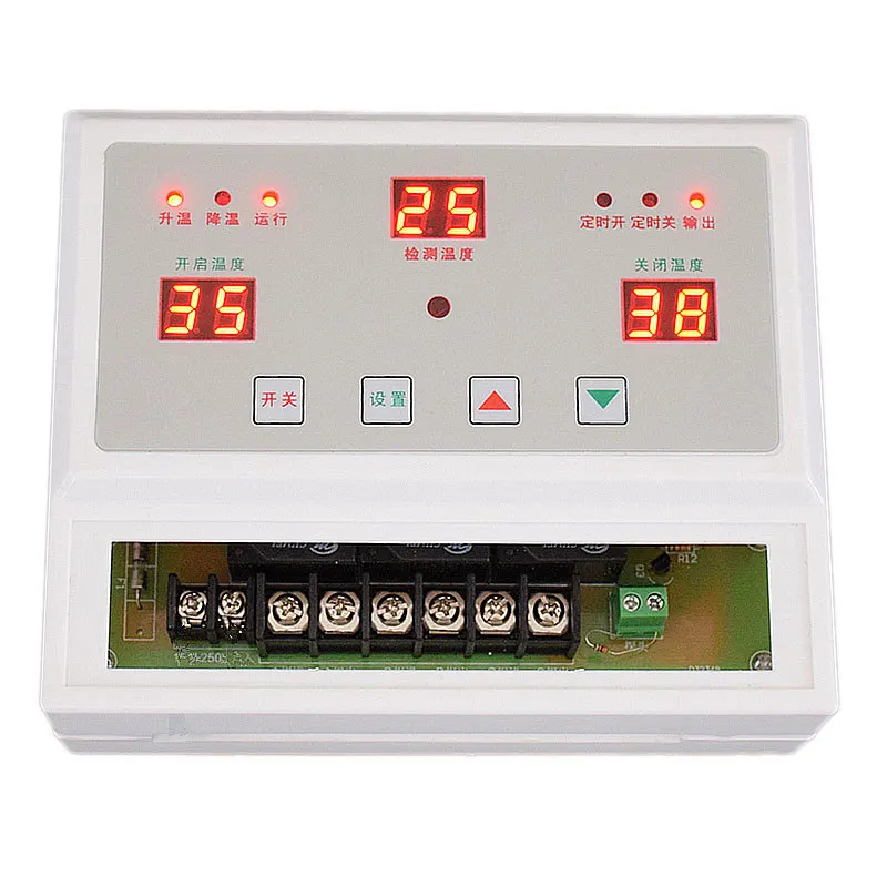 220V 380V regolatore di temperatura per allevamento a doppio scopo per allevamento singola ventilazione trifase raffreddamento termostato per riscaldamento elettrico