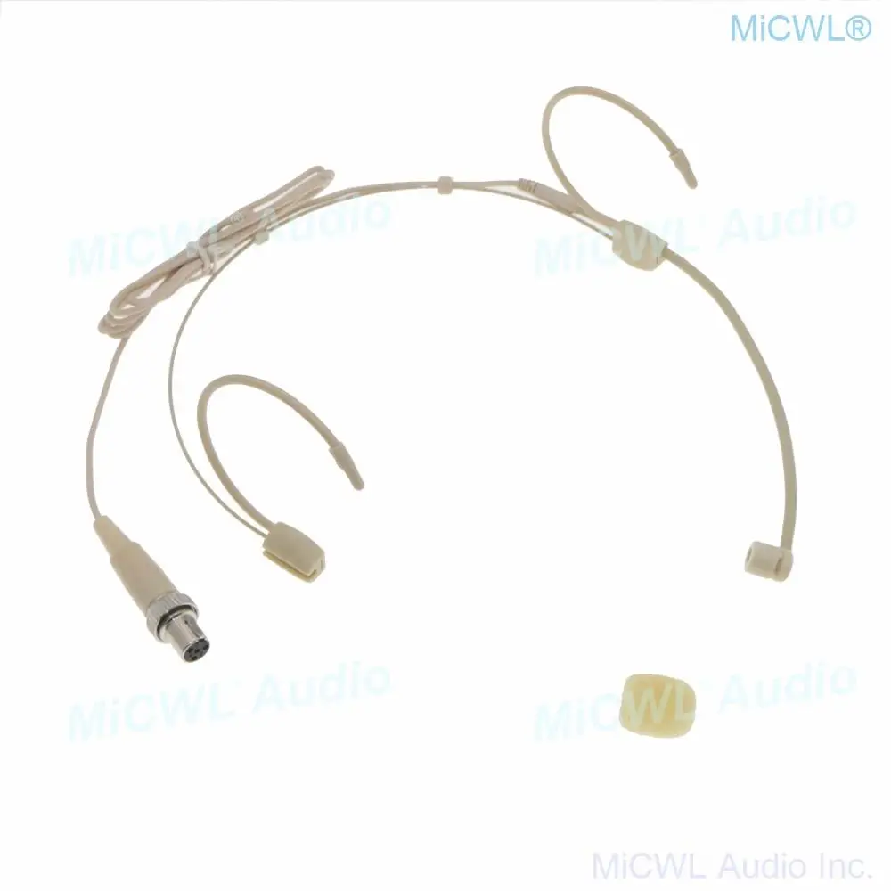 MiCWL-ميكروفون سماعة رأس ، لون بيج ، لسلسلة MiPro action ، ميكروفون لاسلكي أحادي الاتجاه ، TA4F Lock ACT35