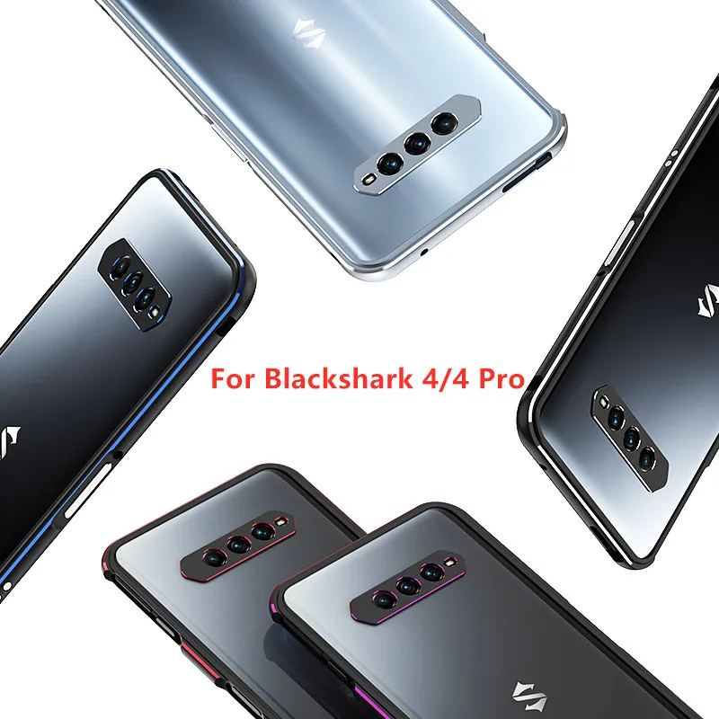 For Xiaomi Blackshark Black Shark 4 / 4 Pro Aluminum metal bumper Frame Slim Cover phone case+ carmera Protector Simply