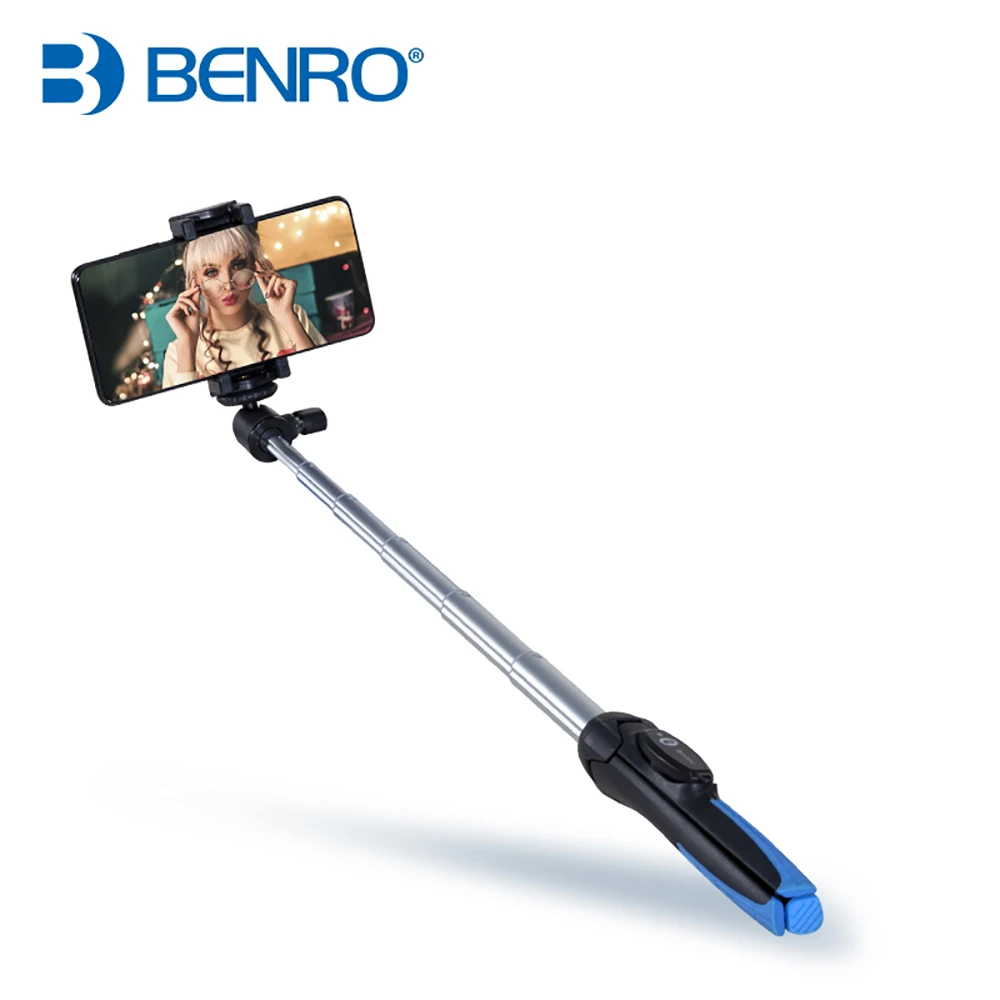 BENRO MK10P MK10ⅡPremium Smart Mini Tripod Selfie Stick Desktop Phone Stand MobiePhone Holder Bluetooth Remote Control