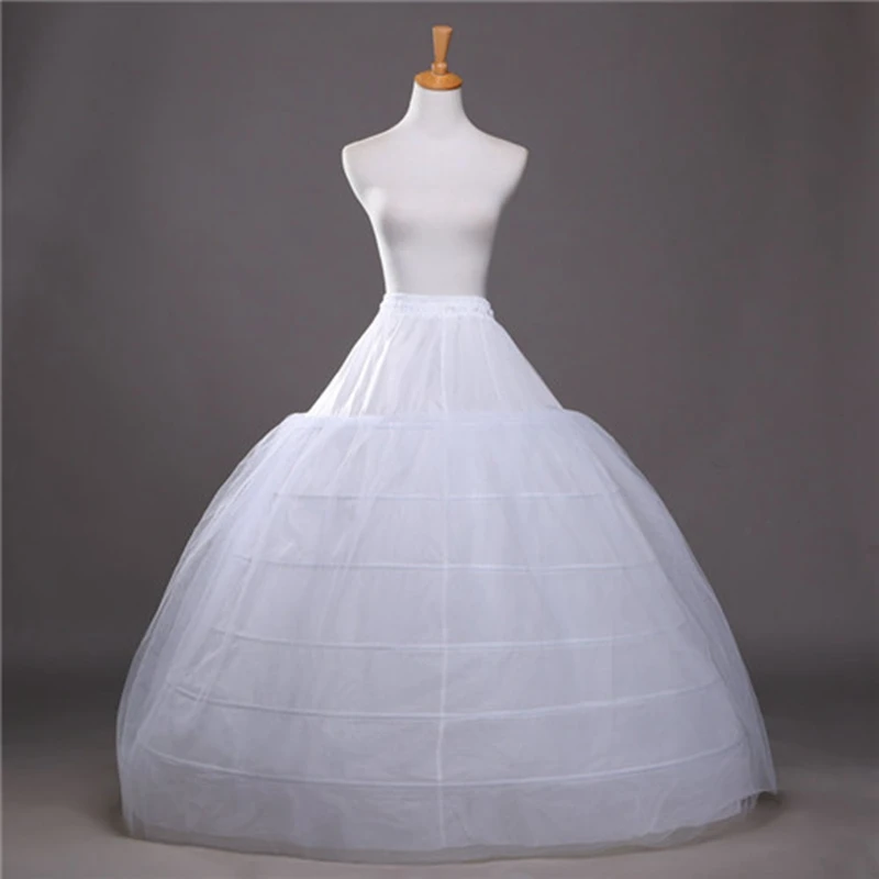 Wedding Petticoat underskirt 6 Hoops Puffy Bridal dress Jupon mariage Enaguas de mujer Sottogonna