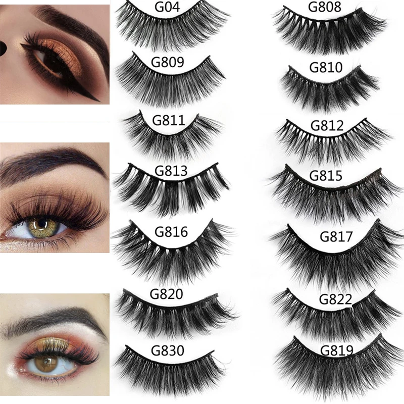 3D Nerz Haar Falsche Wimpern Pack 1/ 5 Pairs Natürliche Lange Starke Wispy Wimpern Verlängerung Wimpern Make-Up Werkzeuge streifen Wimpern