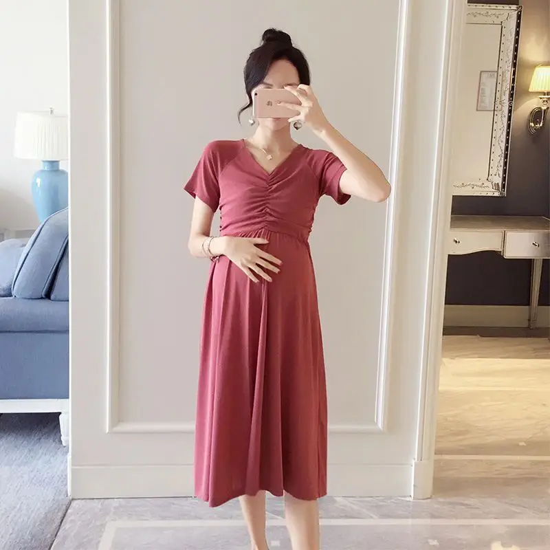 

Pregnants Summer Breastfeeding Clothes Nursing Maternity Clothes for Pregnant Women Fashion Maternity Dresses Pregnancy Dress