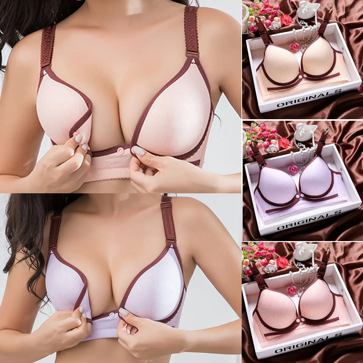 

Breastfeeding Bras Maternity Nursing Bra for Feeding Nursing Underwear Clothes for Pregnant Women Wirefree Nursing Maternity Bra