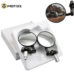 ZS MOTOS Universal 2pcs/Pair Motorcycle Rear View Mirrors Round 7/8