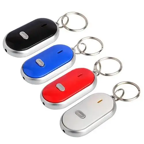 Anti-Verloren LED Key Finder Finden Locator Keychain Whistle Sound Control Taschenlampe
