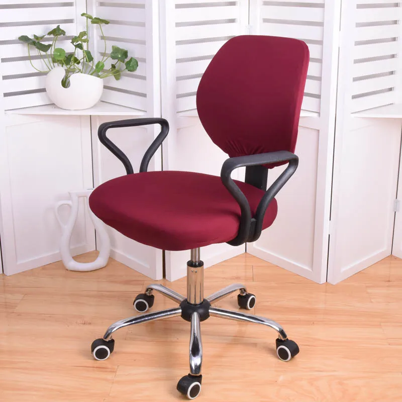 

Printed Office Chair Cover Flower Pattern Seat Slipcovers Split Chair Back Cover+seat Cover 2 Pcs/set Rotating Lift Chair Case