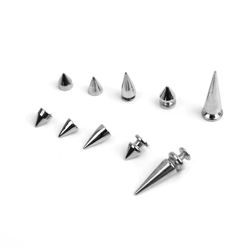 5Sets Metal Punk Sharp Warhead Screw Rivets Studs DIY Leather Belt Watchband Head Rivets Spikes Decor Nail Buckles