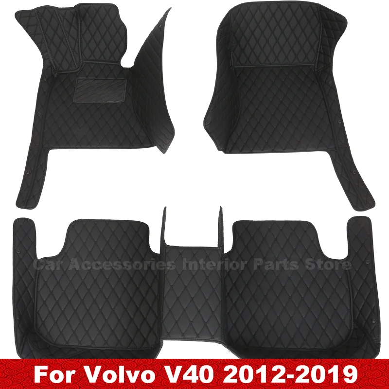 

Автомобильные коврики для Volvo V40 2019 2018 2017 2016 2015 2014 2013 2012, кожаные подставки под заказ, автомобильные аксессуары для авто