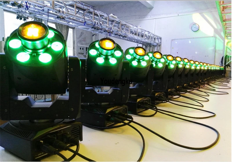 4pcs mini led moving head spot wash 2in1 effects dj lights 6x10w led wash rgbw + led spot 30w led moving head light