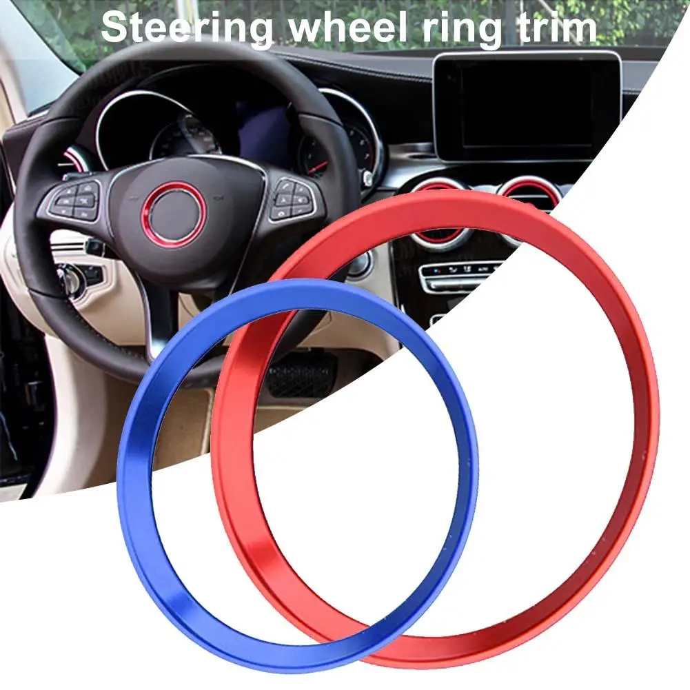 Steering Wheel Cover Trim For Mercedes-Benz C-class GLE CLA GLC E-class A-class GLK GLA Interior Modification Bright Circle