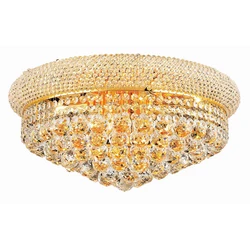 Luxury Empire Gold Crystal Ceiling lamp For Living Room Modern Home Decor Kitchen Island Lamp Round Design Hang Light Led Lustre