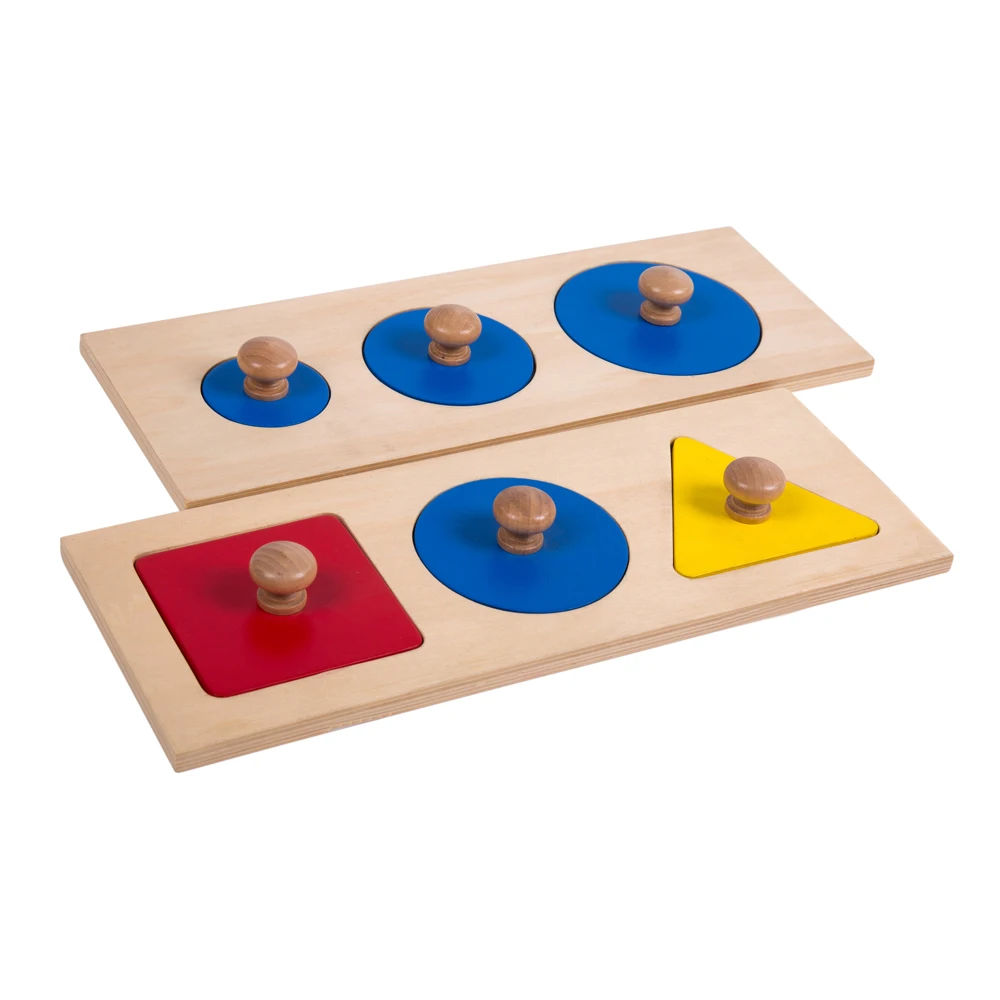 Early Safety Wooden Educational Toys For Baby Toddler Montessori Geometry First Multiple Shape Puzzles