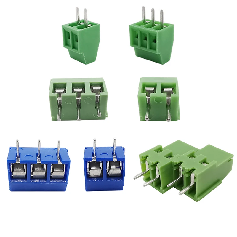 10 sztuk KF128 KF129 KF301 KF350 KF396 2PIN 3PIN 2.54mm/3.5mm/3.96mm/5mm/5.08mm PCB śrubowy blok zacisków złącze splotu