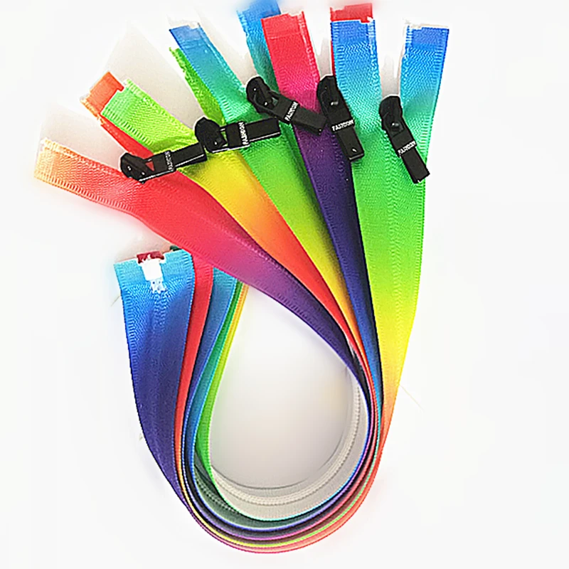 

10/20/50pcs 3# Open end 55cm(22 inch) colorful nylon zipper, Printed Nylon Zippers DIY tailoring,sewing craft Garment