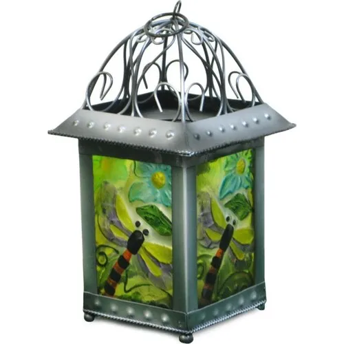 Fidex Home Decorative Handmade Metal Işıldaklı Glass Lantern Bee