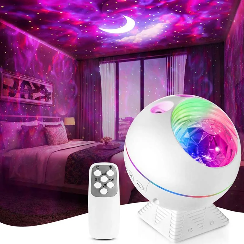 New Projector Night Light Laser Starry Sky Projector With Remote Voice Control Nebula Cloud Kid Adult Gift