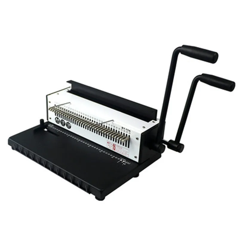 

1pcs Manual Wire binding machine 34 Holes Metal Spiral Wire Spool Binding Machine A4 Binder Puncher machine.