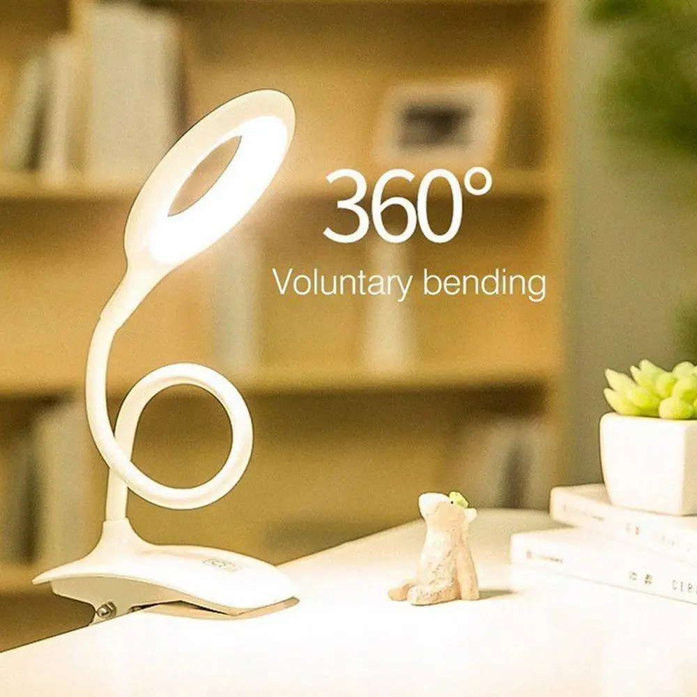 Desk Lamp Book Lamp Reading Light LED Clip Booklight Piano Study Flashlight Clip-On Home Decor Eye-Care Portable Torch