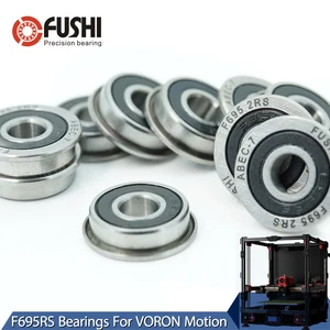 Fushi F695 2Rs Lager 5*13*4mm 10pcs ABEC-7 Flanschminiatur F695 RS Kugellager F695RS für Voron Mobius 2/3 2/4 Drucker 3d 8 Hauptverkäufe mit Flansch - №1
