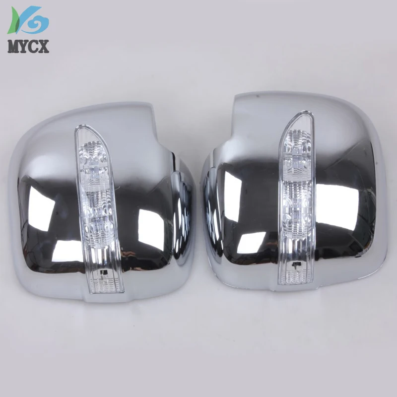 

For TOYOTA HIACE 2008-2016 Door Mirror Cover With LED Overlay Frame Panel Rearview Trim Rear View Chrome Car Styling