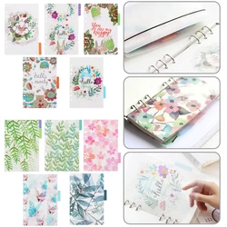 5PCS A5/A6 Planner 6 Holes Color Index Of Notebook Paging Separators Category Pages Plastic Shell Ring Binder Stationery Decor