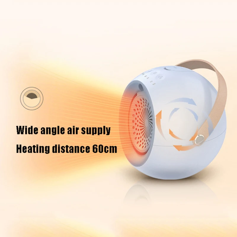 Miniventilador de calefacción eléctrico portátil para oficina, humidificador de refrigeración y calefacción, integración multifuncional