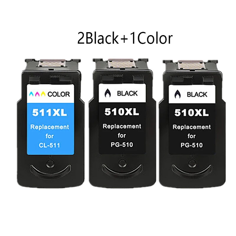 Cartucho de tinta Compatible con impresora Canon PG 510, 510XL, MP280, MP480, MP490, MP240, MP250, MP260, MP270, IP2700, PG510, CL511