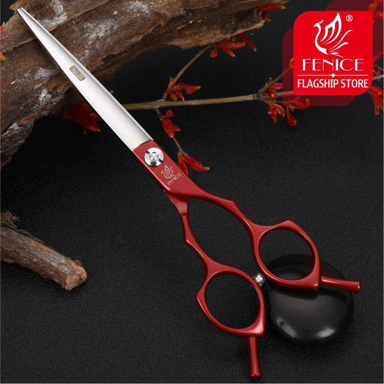 Fenice 6.5/7.0 inch Pet Grooming Scissors Colorful Dogs Straight Cutting Shears JP440C Stainless Steel