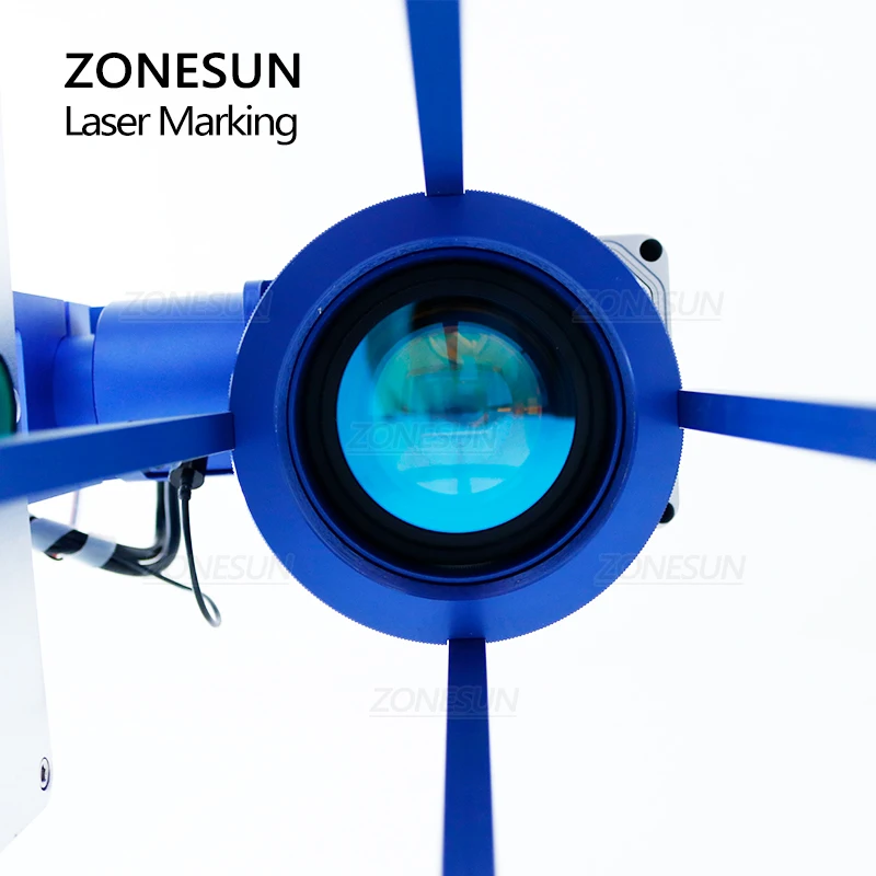 ZONESUN Fiber Laser Marking Machine Pulsed Laser Engraver Metal Plastic Leather Packaging System