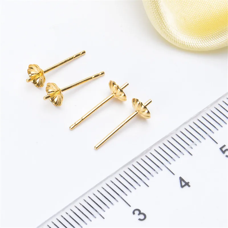 New 18K Gold earrings gold jewelry,Antiallergic 18K Gold For Women Fashion gold earrings for love pearl earrings Accessories