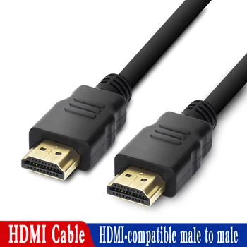 Cabo de vídeo compatível com hdmi, cabo banhado a ouro 1.4 4k 1080p 3d para hdtv divisor switcher 0.3m 1m 1.5m hdmi para cabo hdmi