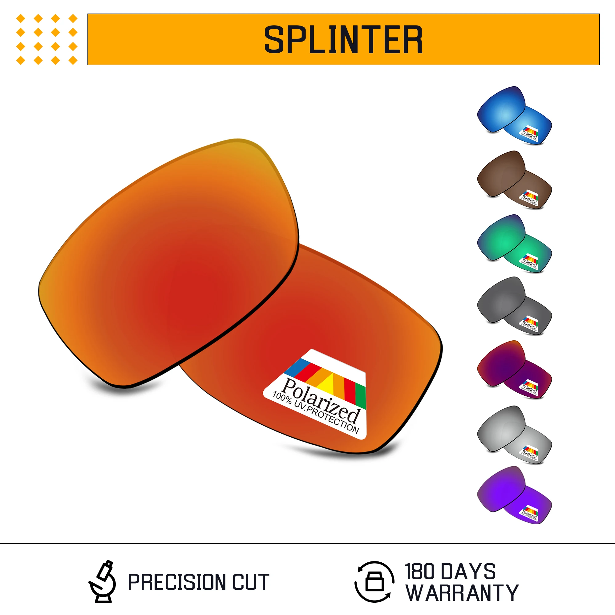 Lenti di ricambio polarizzate Bwake per-montatura per occhiali da sole Oakley Splinter-opzioni Multiple