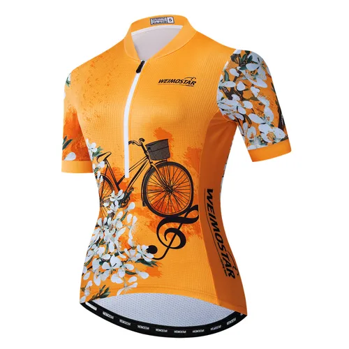 Imagen 2 del producto Camiseta de Ciclismo de manga corta para mujer, camiseta transpirable para bicicleta de montaña, ropa de Ciclismo de equipo profesional, Camisa de Ciclismo
