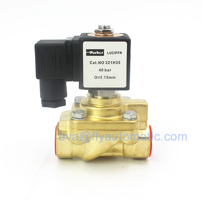 parker 321h35 way 24vdc latao normalmente fechado valvulas de solenoide de uso geral 01