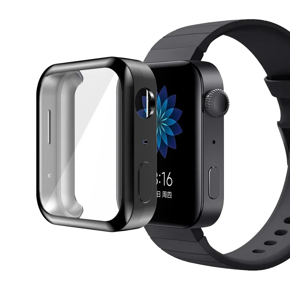 Funda protectora para Xiaomi Mi Watch HD, cubierta completa de Tpu, protección de pantalla para Mi watch, carcasa, accesorios para reloj inteligente