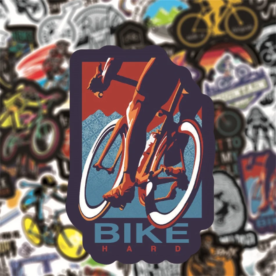 50 Pcs Mountain Bike Stickers Waterproof Outdoor MTB Bicycle Sticker Cool For DIY Laptop PC Phone Skateboard Luggage Hot Sale