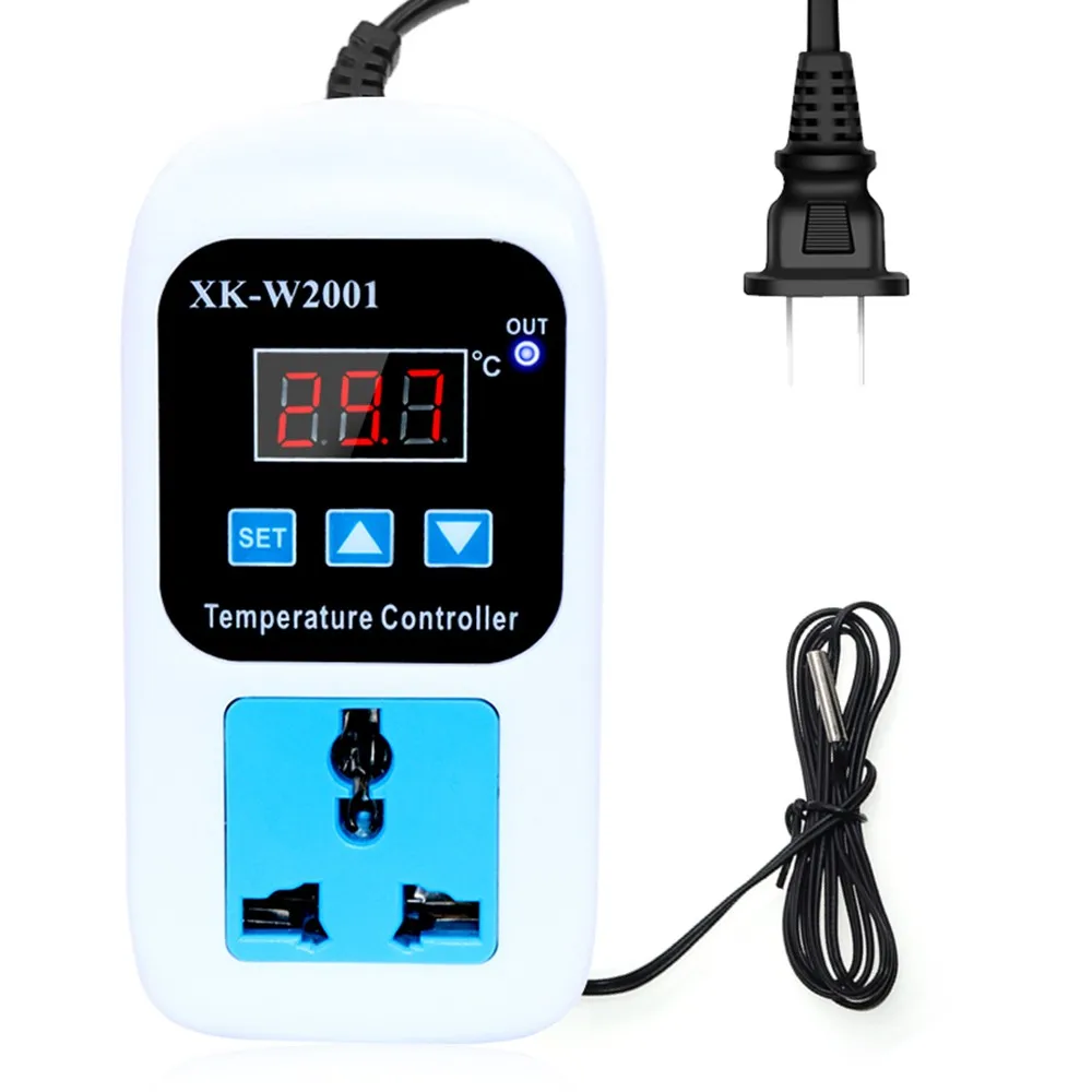 LED Thermometer Temperature Controller Digital  Switch With Probe for Reptiles Brewing Seedling Aquarium Incubation EU Standard
